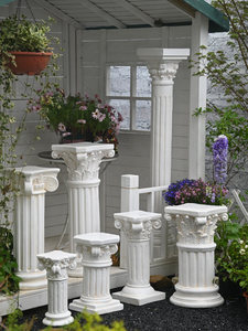 Soporte para Macetas de Estilo Europeo, de Óxido de Magnesio Blanco, Retro, con Forma de Columna Romana, Ecológico, Semielaborado, para Decoración de Jardín y Bodas - Product Image 1