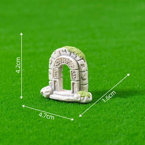 Miniature di Ruine Romane Antiche in Resina, Colonne, Archi e Cancelli per Micro Paesaggi, Decorazioni Fai-da-Te per Giardini delle Fate - Product Image 6