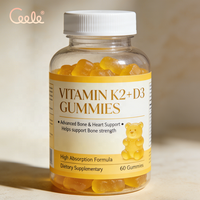 Gummies de Vitamine D3 K2 et Calcium à Faible Teneur en Sucre : Complément pour des Os Sains, une Flexibilité Articulaire et un Système Immunitaire Renforcé - Gummies VITAMINE K2+D3