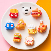Nuevo pollo pierna fuerte dibujos animados comida juego resina accesorios teléfono móvil caso DIY encanto cuentas