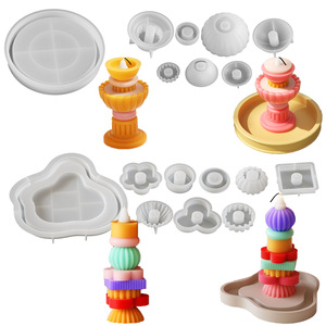 Besafe Bougies d'aromathérapie Moules <span class=keywords><strong>en</strong></span> résine Cirque Gypse Bougeoir Plateau Ensemble Empilable Souhaitant <span class=keywords><strong>Piscine</strong></span> Silicone Moules ensembles - Product Image 1