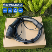 Kabel Pengisian Daya Mobil Listrik SHINEYOU 16A 3 Fasa 5m IEC 62196-2 Tipe 2 ke Tipe 2 EV (Hanya Grosir)