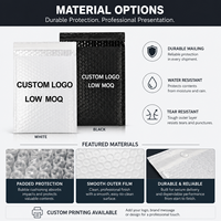 Sac d'expédition en plastique nacré antichoc et étanche avec fermeture auto-adhésive, personnalisable avec logo pour l'emballage de bijoux e-commerce