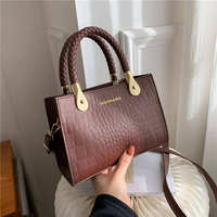 4 Stück 56mm Mode-Tasche Damen PU Handtaschen Großhandel Kleine Modehandtaschen Reißverschluss Einzeln Quadratisch Kundenspezifisches Logo Mini Tragetasche