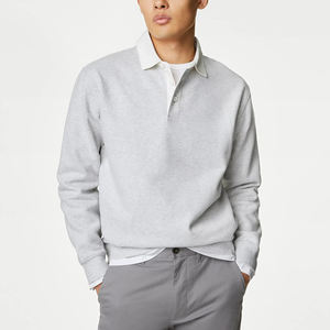 All'ingrosso <span class=keywords><strong>Polo</strong></span> da uomo in puro cotone Rugby <span class=keywords><strong>Polo</strong></span> Custom Premium di qualità rilassata <span class=keywords><strong>a</strong></span> maniche lunghe felpe <span class=keywords><strong>Polo</strong></span> - Product Image 3