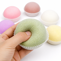 Jouet Squishy Mochi Neige à Remontée Lente, Dôme Rond Pastel Imprimé, Mignon, Anti-Stress, Décoration de Bureau, Cadeau