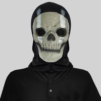 Disfraz de fantasma de Call of Duty para Halloween, máscara de látex de líneas dobles con estampado personalizado de Call of Duty, máscara de fantasma gritando espeluznante