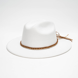 Sombrero <span class=keywords><strong>de</strong></span> Jazz Estilo Británico, Diseño Simple e Informal para Iglesia, Gamuza, <span class=keywords><strong>Lana</strong></span>, Ala Ancha Plana, Sombrero <span class=keywords><strong>de</strong></span> Fiesta para Mujer, Otoño e Invierno - Product Image 6