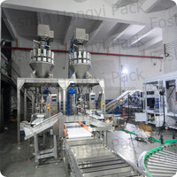 Machine d'emballage automatique de hamburgers en carton, à chargement latéral, avec servo-génératrice de pochettes et scelleuse de cartons, en acier inoxydable