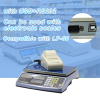 Impresora Térmica de Recibos y Códigos de Barras Uyin LP201 de 58 mm con USB+RS232, Generador de Etiquetas para Imprimir Datos de Pesaje, Bluetooth Opcional