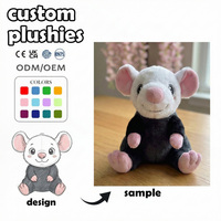 Peluche personnalisée, mignonne et moelleuse, avec gilet rayé, en forme de loup, de personnages d'anime, ou de nourriture, utilisable comme sac à dos, porte-clés ou jouet en peluche.
