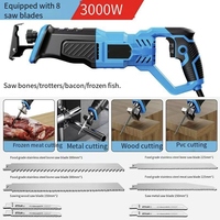 Scie sabre portative 250 mm, scie alternative 20 V à batterie lithium-ion, rechargeable, pour le bricolage, coupe bois, métal, PVC, avec cordon, garantie 3 ans