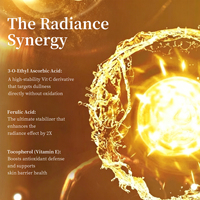 Tonique Visage Liquide à la Vitamine C Marque Blanche Éclaircissant Éclat Radiant Antioxydant Acide 3-O-Éthyl Ascorbique Acide Férulique Vitamine E