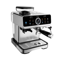 Machine à café expresso compacte automatique avec mousseur à lait, compatible multi-capsules, avec écran de brassage silencieux pour la maison, le bureau et le café