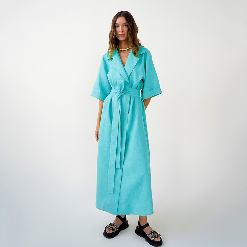 New Fashion Womens Cotton Linen Dresses European and American Tailored Collar Blazer Dress With Belt| Alibaba.com New Fashion Womens Cotton Linen Dresses European and American Tailored Collar Blazer Dress With Belt| Alibaba.com