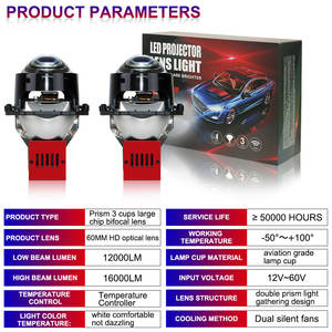 Phares de projecteur Bi-LED K109 à faisceau haut/bas, étanches IP68, 12V 150W 16000LM, compatibilité universelle, phare LED à double faisceau 3.0 LED - Product Image 4