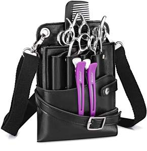 कैंची हज्जाम की दुकान चमड़े उपकरण पाउच कमर उपकरण नाइयों बैग के साथ बेल्ट - Product Image 1