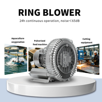 SINCEN XGB-370 220V Monophasé CA Électrique Haute Pression 0.37KW Souffleur d'air en alliage d'aluminium argenté à faible bruit pour aquarium
