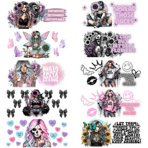 Autocollants imperméables en vinyle pour enveloppes de tasses en verre personnalisées, transferts UV DTF imperméables de 16 oz, étiquettes pour enveloppes de tasses, impression par transfert - Product Image 5