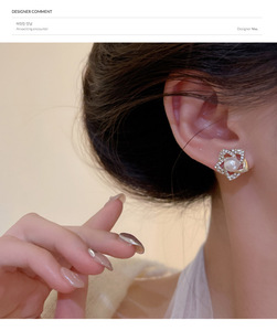 Nuovi <span class=keywords><strong>Orecchini</strong></span> alla Moda <span class=keywords><strong>con</strong></span> Perle e Diamanti, <span class=keywords><strong>Orecchini</strong></span> a Rosa di Alta Qualità, Versatili ed Esagerati per Donne - Product Image 5