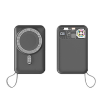 Magnetische Kabellose Aluminiumlegierung 5000mAh/10000mAh LED-Anzeige Schnellladung 2-in-1 Schnell-Ladegerät Powerbank mit Halterung