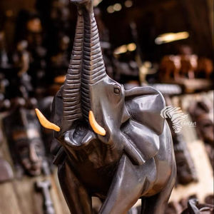 งานแกะสลักไม้ไอโรโกทำมือที่ยั่งยืนทนทาน ป้องกันแมลงได้ เหมาะสำหรับการจัดแสดงในระยะยาว - Product Image 1