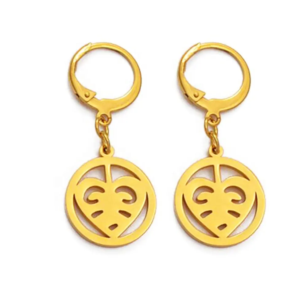 Stainless Steel Hawaiian Micronesia Earrings Ethnic Gold Plated Kiribati Earrings Guam Hawaii Micronesia Charm Jewelry For Women