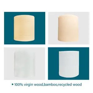 Customized Water Soluble Toilet Tissue 100% Bamboo Bleached 2ply 3ply 4ply Core Toilet Paper