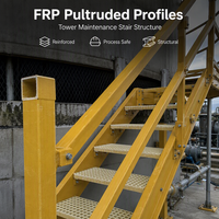 Profils pultrudés en PRV légers et haute résistance pour plateformes industrielles, tours, escaliers de maintenance, structures sécurisées et renforcées, découpe sur mesure