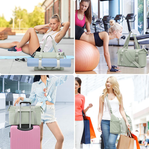 Multiple Pockets Yoga <b>Bag</b> Design <b>Weekender</b> Personal Items Carry on Tote <b>Bag</b> Overnight Duffel <b>Bag</b> for <b>Women</b> - Product Image 6