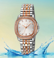 Montre analogique à quartz élégante et antique pour femme, bracelet en acier inoxydable étanche, 32 mm, avec pierres de luxe, modèle SKMEI 9439, vente en gros directe usine