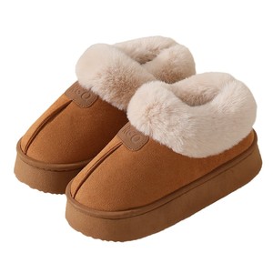 Winter Women's Home <strong>Slippers</strong> Plush Thickened Non-Slip Outdoor <strong>Sole</strong> Slides <strong>Slippers</strong> for Ladies - Product Image 4