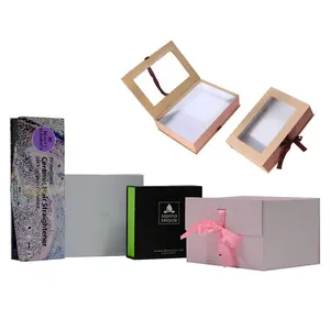 Hot Sale Magnetic Box With Ribbon Custom Magnetic Gift Box Magnetic Closure Box With Window