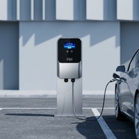 Chargeur mural professionnel pour véhicules électriques 7 kW 32 A avec contrôle intelligent par application et RFID, station de recharge résidentielle pour véhicules électriques Type 2
