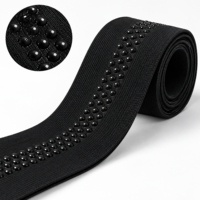 Bande élastique antidérapante en nylon et silicone à pois de 5 cm pour accessoires vestimentaires, ceinture de soutien, en stock