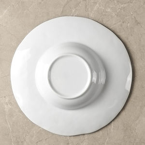 مورد مطاعم طعام راقية غسالة صحون آمنة أطباق طعام سيراميك مبتكرة موضة رخامية فاخرة معكرونة طبق حساء 10 بوصة - Product Image 6