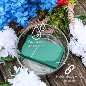 Hebei HuiyaGreen Wet Dry Floral <strong>Foam</strong> Artificial Flower Arrangement Plant <strong>Foam</strong> <strong>Florist</strong> Supplies Graduation Wedding 100% Natural - Product Image 3