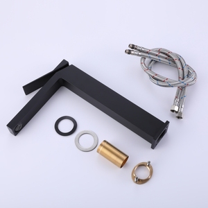 Grifo Mezclador Monomando para Lavabo de Baño, Diseño Moderno, Latón, Agua Fría/Caliente, Válvula de Cerámica, Negro, <span class=keywords><strong>Ares</strong></span> Idealex - Product Image 3