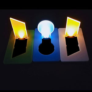 Mini <span class=keywords><strong>lampe</strong></span> de nuit LED en forme de carte, portable, pour portefeuille, sac à main, poche, pliable, raquettes de tennis, cadeau pour enfants, veilleuses - Product Image 5