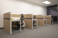 Poste de travail cubique personnalisé, cabines de centre d'appels modernes, bureaux modulaires avec cloison