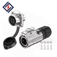 Connecteur d'alimentation circulaire étanche IP67 haute performance LP12 à connexion rapide droite 2 à 8 broches pour écran LED