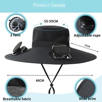 Topi memancing Anti Ultraviolet, topi penahan matahari untuk memancing di luar ruangan, tabir surya, kipas AC, pelindung nelayan musim panas