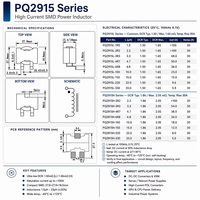 Inductor de Potencia de Núcleo Plano PQ2915L PQ2915H 1.5-33uH 30A Ultra Bajo DCR 1.50mOhm para Convertidor DC-DC OBC de Vehículos Eléctricos