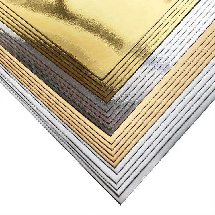 ゴールデンカラーのラッピングと印刷用のPEコーティングを施したアルミニウムシルバー & ゴールドメタリックインクジェットフォトペーパーアートペーパー