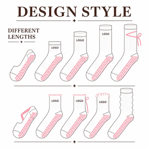 Calcetines Antideslizantes para Ballet, Pilates y Yoga, de Algodón para Mujer, con Logotipo Personalizado, Empaque Individual y Alta Calidad al por Mayor - Product Image 2