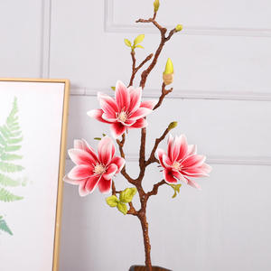 Fleur de magnolia artificielle en EVA, style chinois, effet dégradé, toucher réaliste, parfumée, pour décoration intérieure - Product Image 4