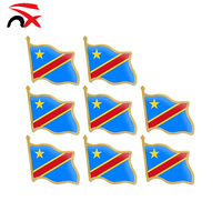 Broche drapeau du Congo personnalisable, petite, portable, en métal, souvenir d'activité patriotique 2026