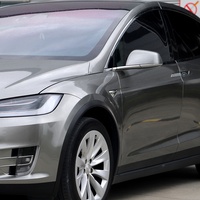 CARLAS 1.52*16 Liquide Gris Argent Autocollant De Voiture Film Haute Qualité Auto-Guérison Résistant Aux Rayures TPU Changement De Couleur Body Wrap