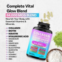 Soin de la peau, des cheveux et des ongles, soutien du cartilage articulaire, anti-âge, antioxydant, réparation du tissu conjoint, complexe multi-collagène, biotine