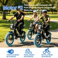 Kit de conversion de vélo électrique à pneus larges 250W-3000W 26*4.0 24*4.0 20*4.0 Kit de vélo électrique à double transmission pour vélo de neige et de plage